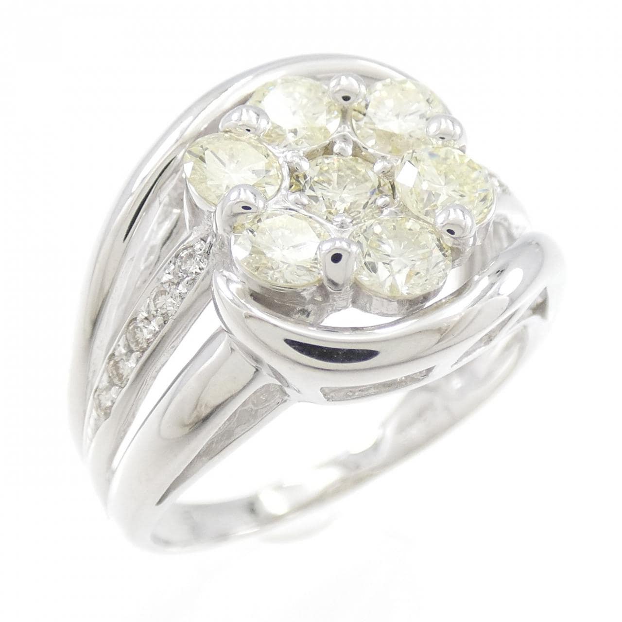 K18WG ダイヤモンド リング 1.50CT