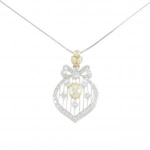 PT900/K18YG/PT850 ダイヤモンド ネックレス 0.46CT