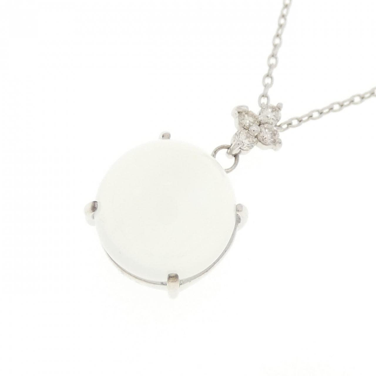 K10WG Moonstone Necklace 4.19CT
