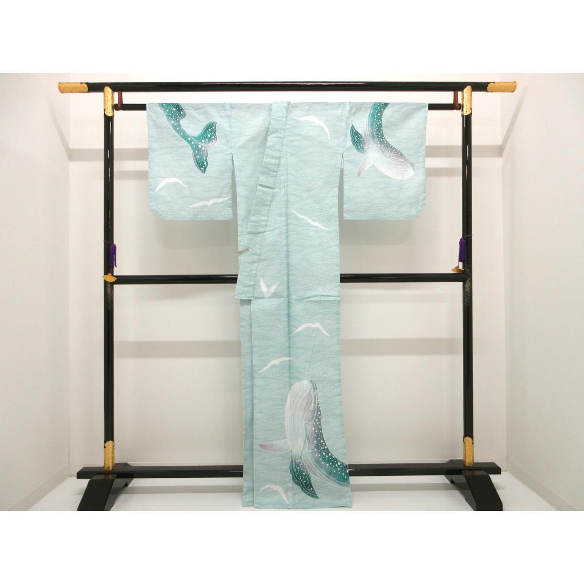 【新品】女ゆかた　くじら　Ｍサイズ