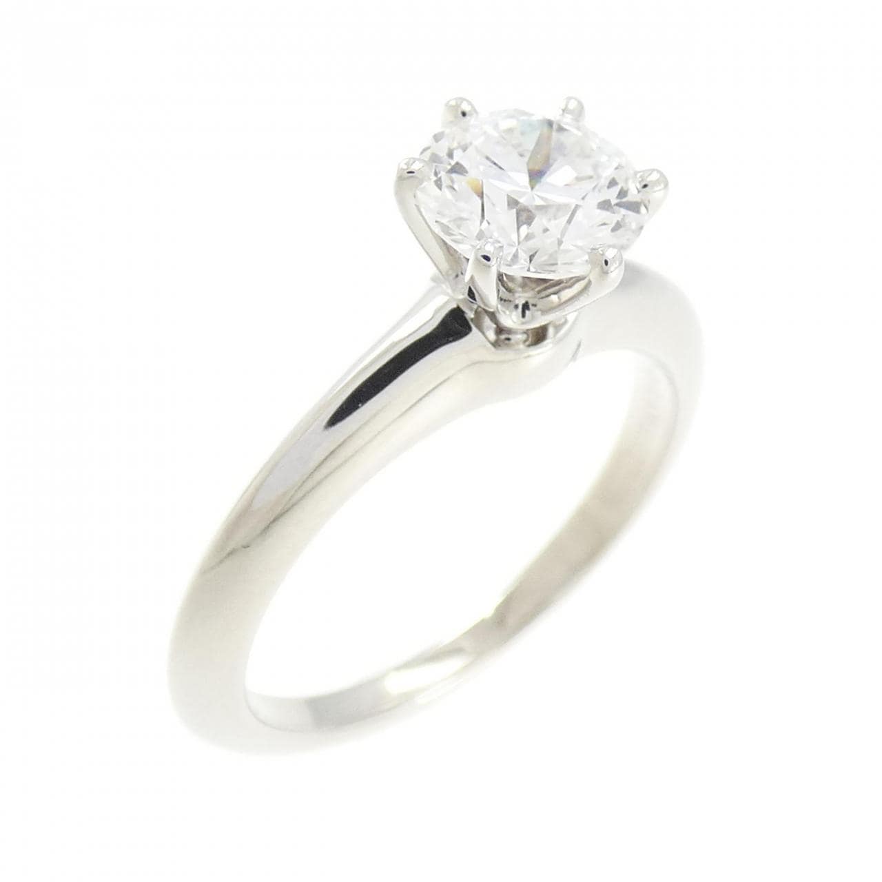 TIFFANY Classic Solitaire Ring 0.81CT F VVS2 3EXT