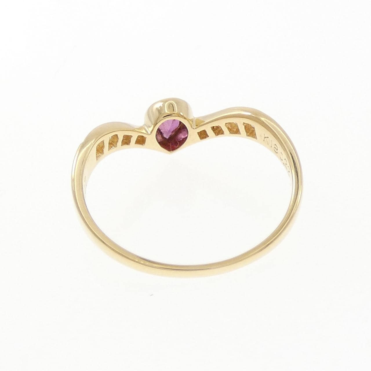 K18YG ルビー リング 0.22CT