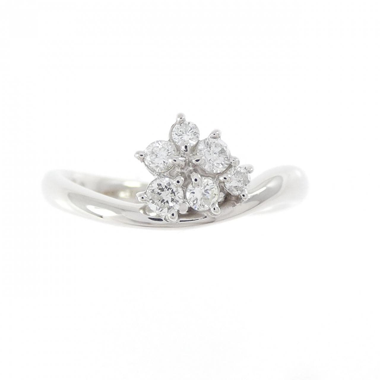 PT900 フラワー ダイヤモンド リング 0.20CT