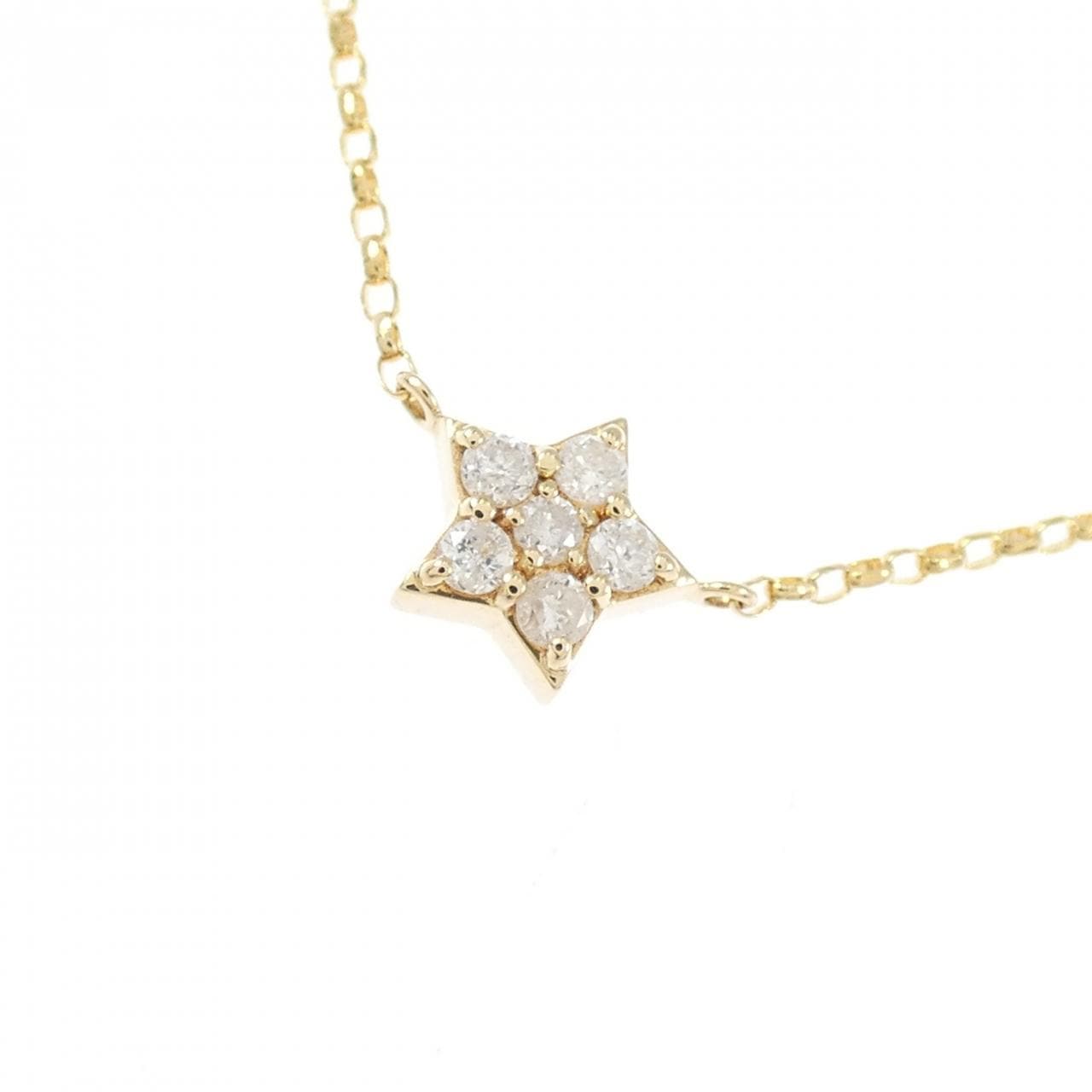 K18YG スター ダイヤモンド ネックレス