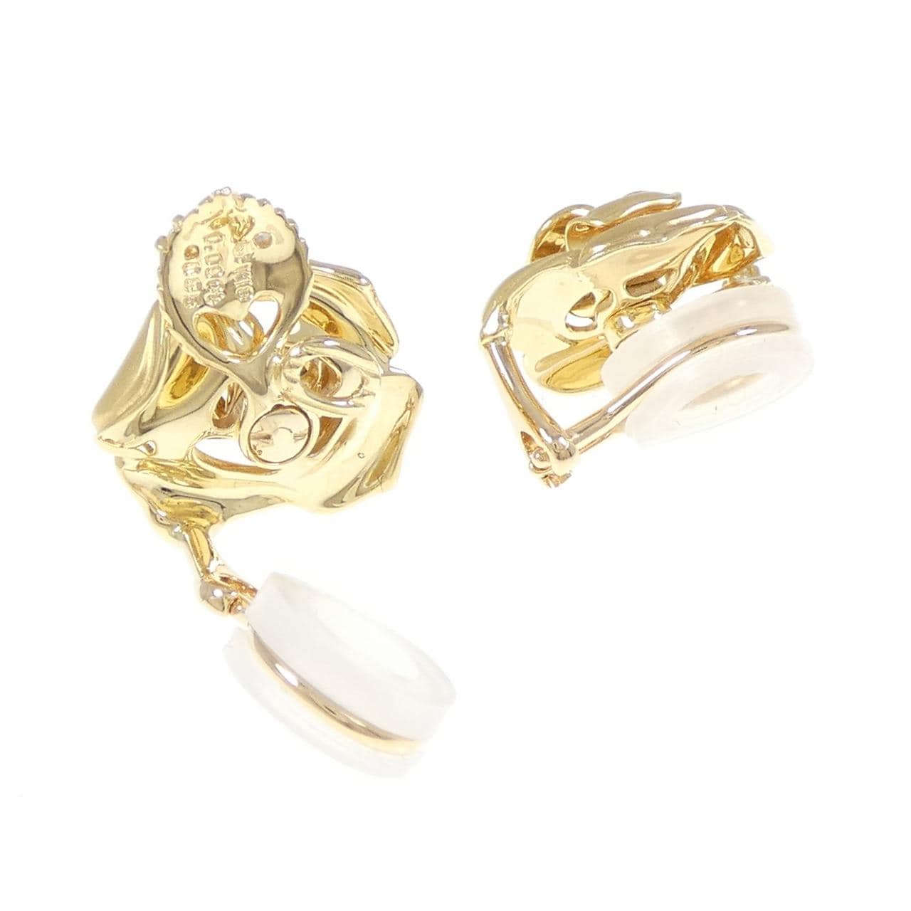 ミキモト ローズ ダイヤモンド イヤリング 0.18CT