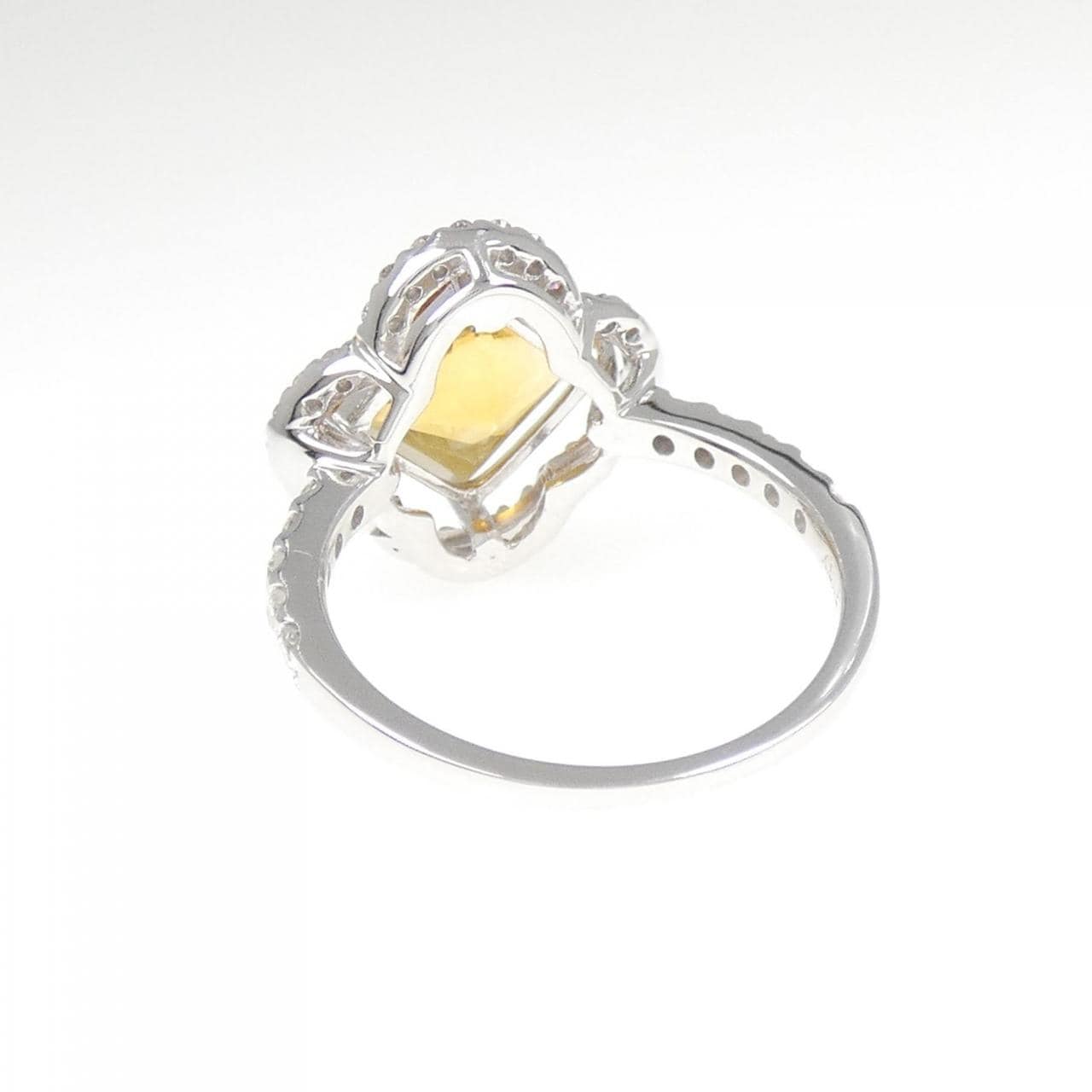 K18WG シトリン リング 2.02CT