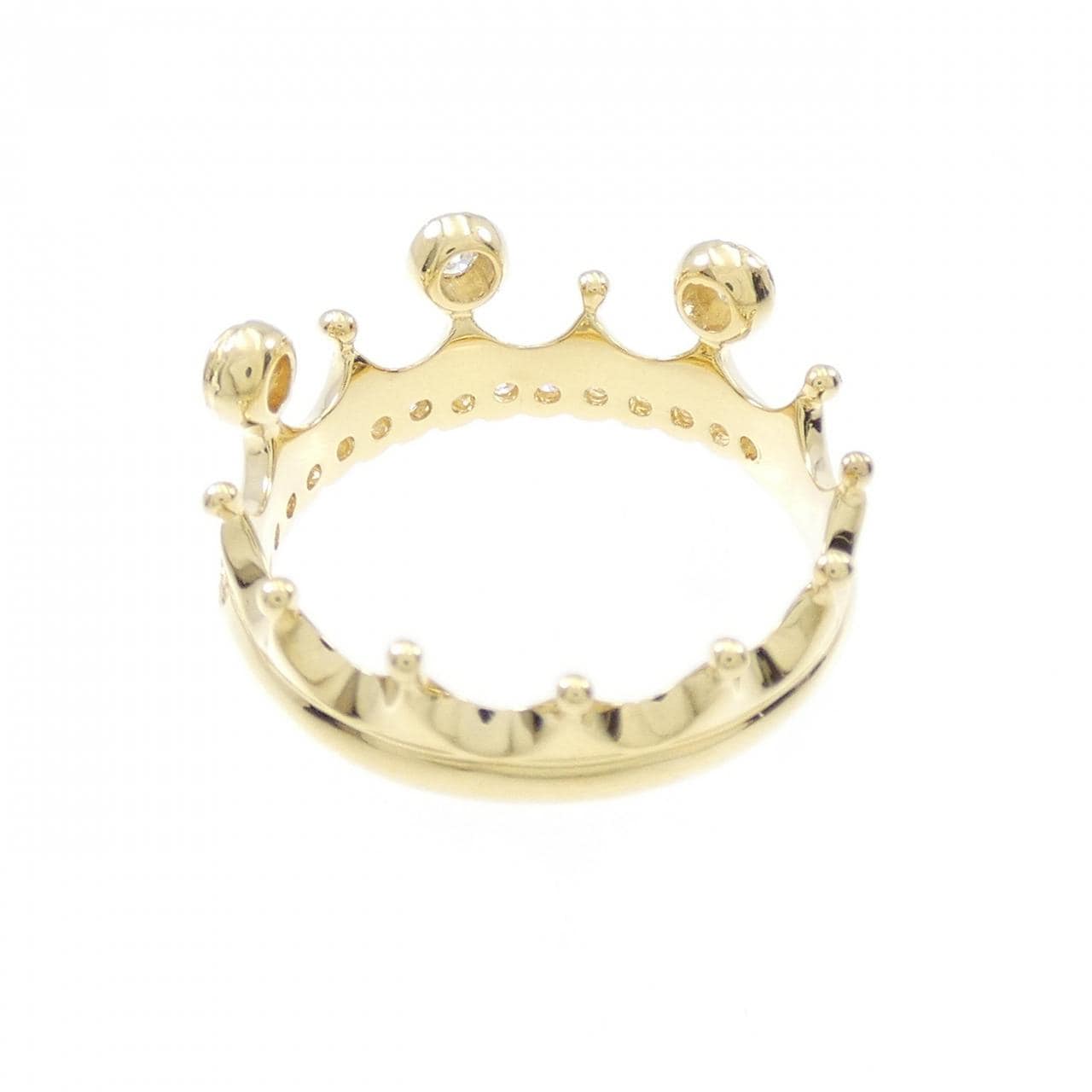 K18YG Crown Diamond Ring 0.43CT