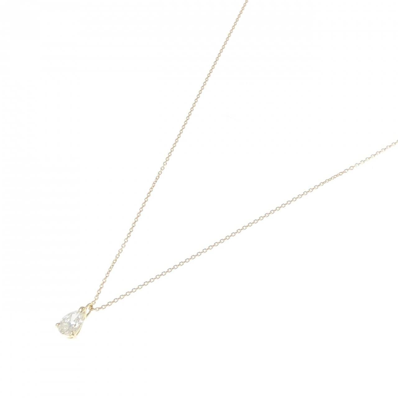 [Remake] K18YG Diamond Necklace 0.482CT J SI1 Pear Shape