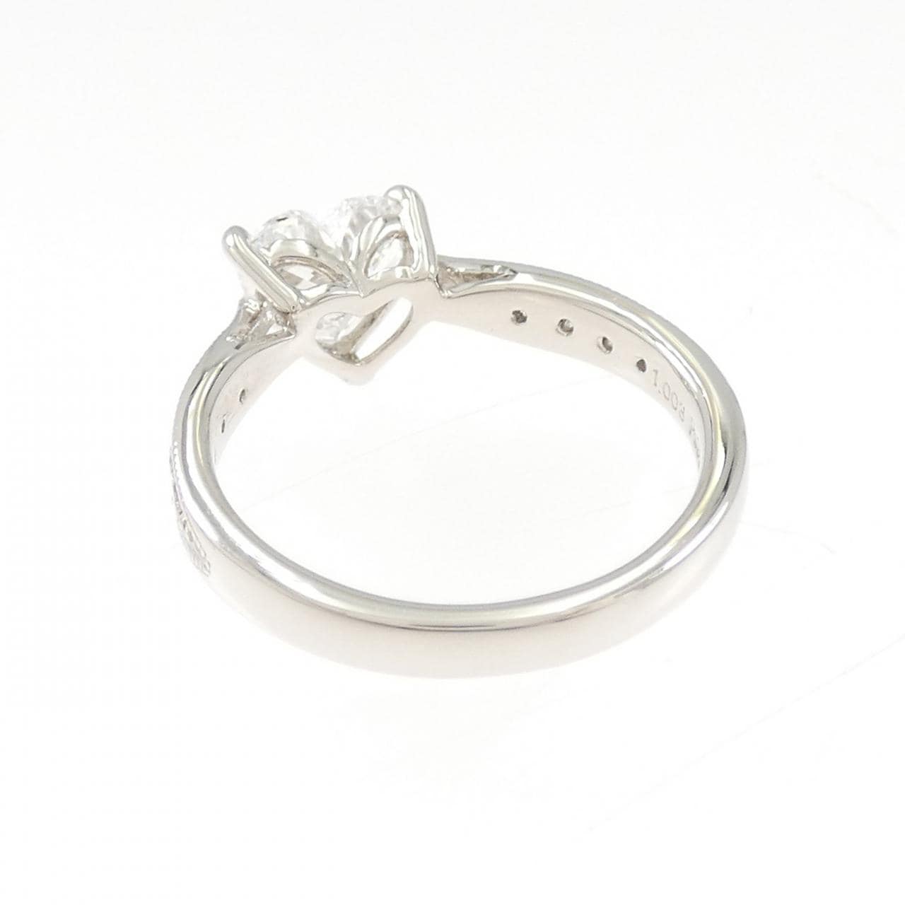 【リメイク】PT900 ダイヤモンド リング 1.003CT E SI1 ハートシェイプ