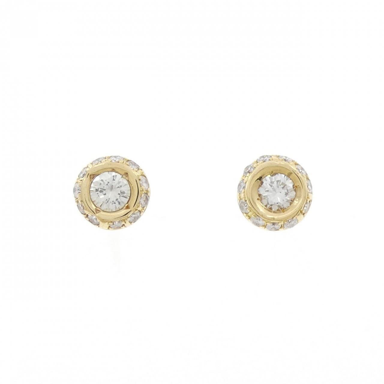 K18YG Diamond earrings 0.38CT