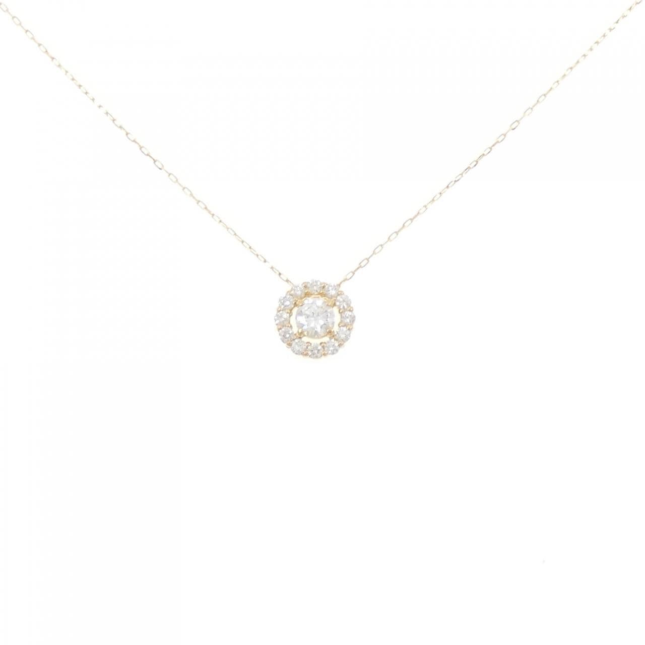 【リメイク】K18YG ダイヤモンド ネックレス 0.37CT