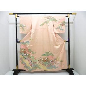 【未使用品】訪問着　友禅金彩加工　刺繍入り　Ｓサイズ
