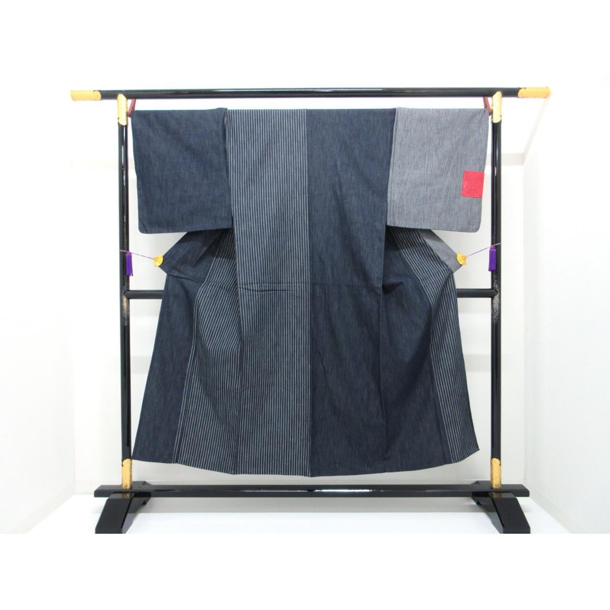 【新品】男物　単衣　岡山デニム　Ｍサイズ