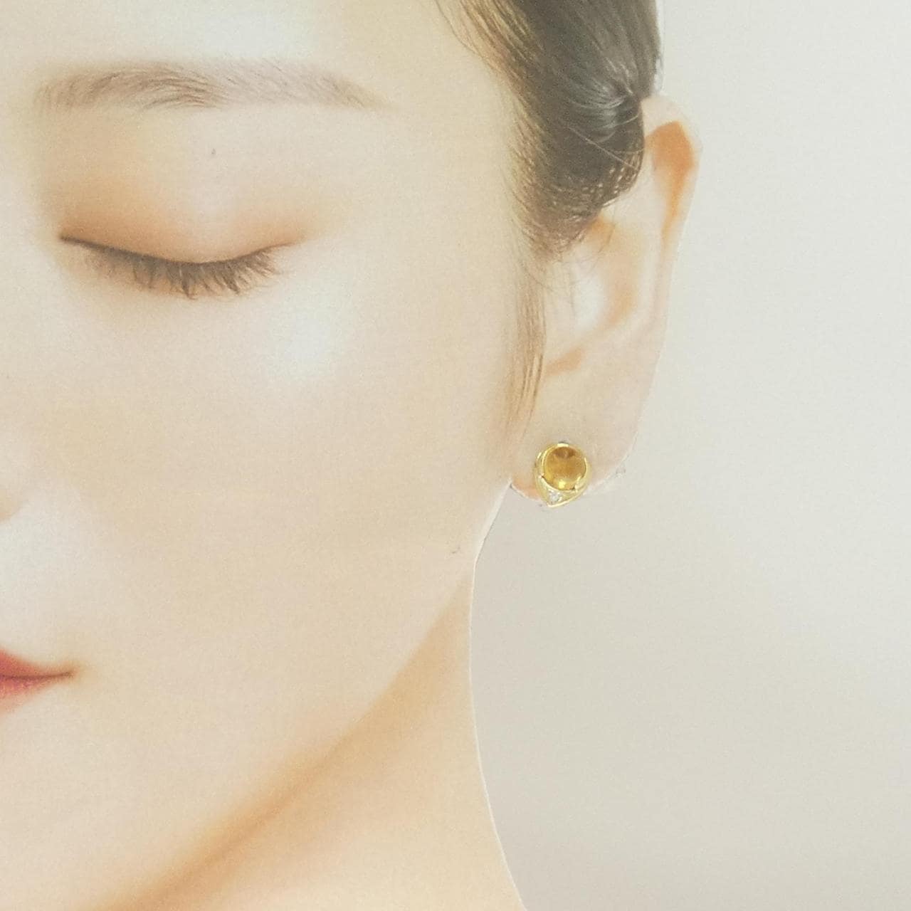 K18YG シトリン ピアス