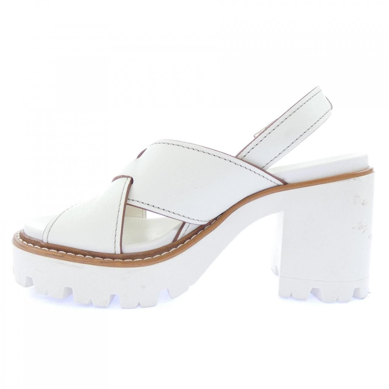 プラダ PRADA クロスレザー プラットフォーム 1X5170 サンダル