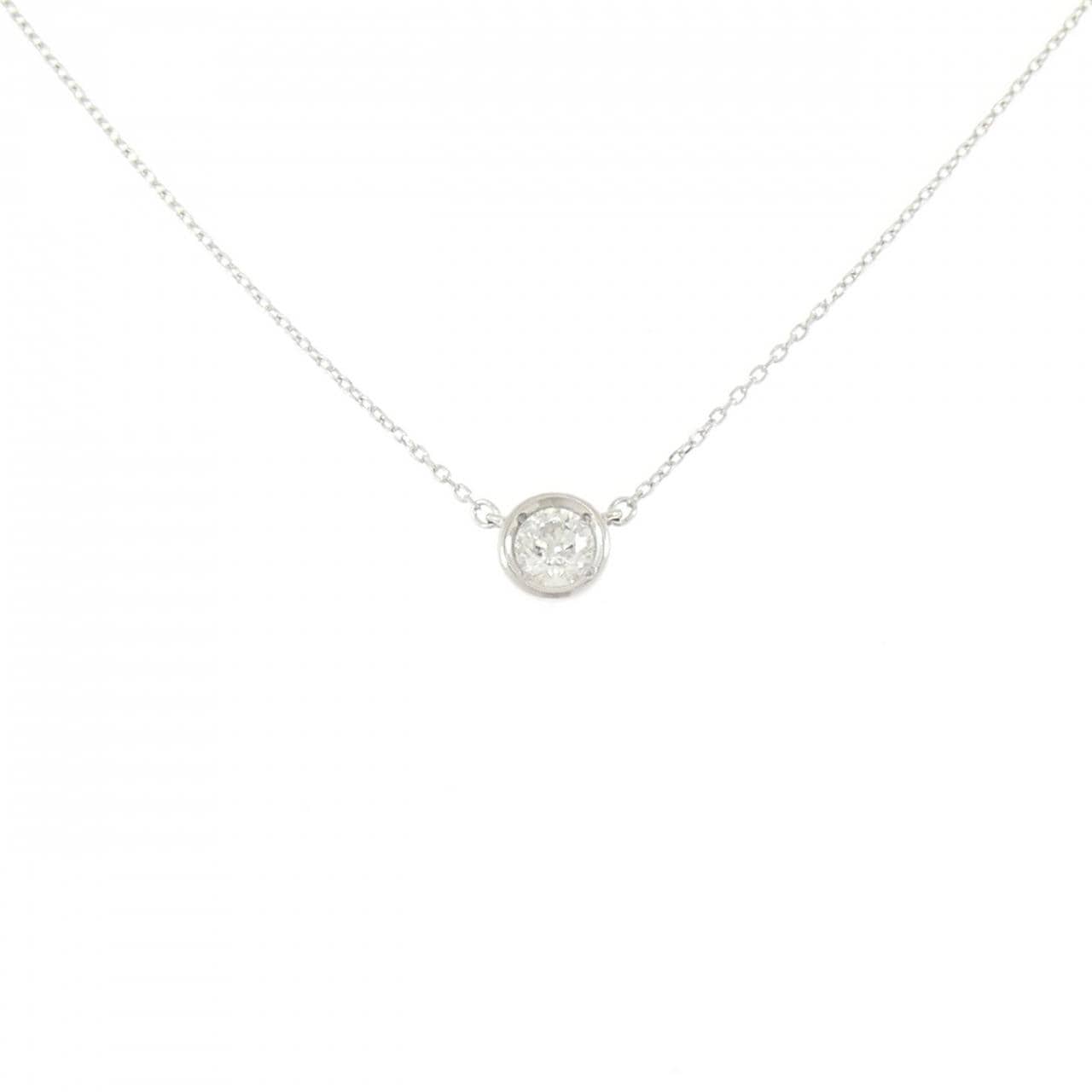 PT900/PT850 ソリティア ダイヤモンド ネックレス 0.16CT