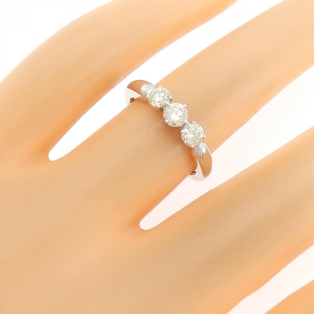 K18WG ダイヤモンド リング 0.45CT