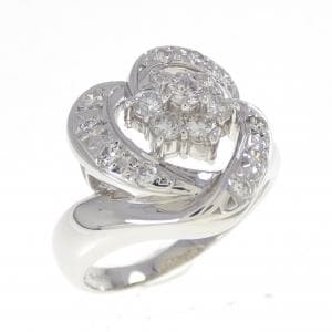 PT900 フラワー ダイヤモンド リング 0.50CT