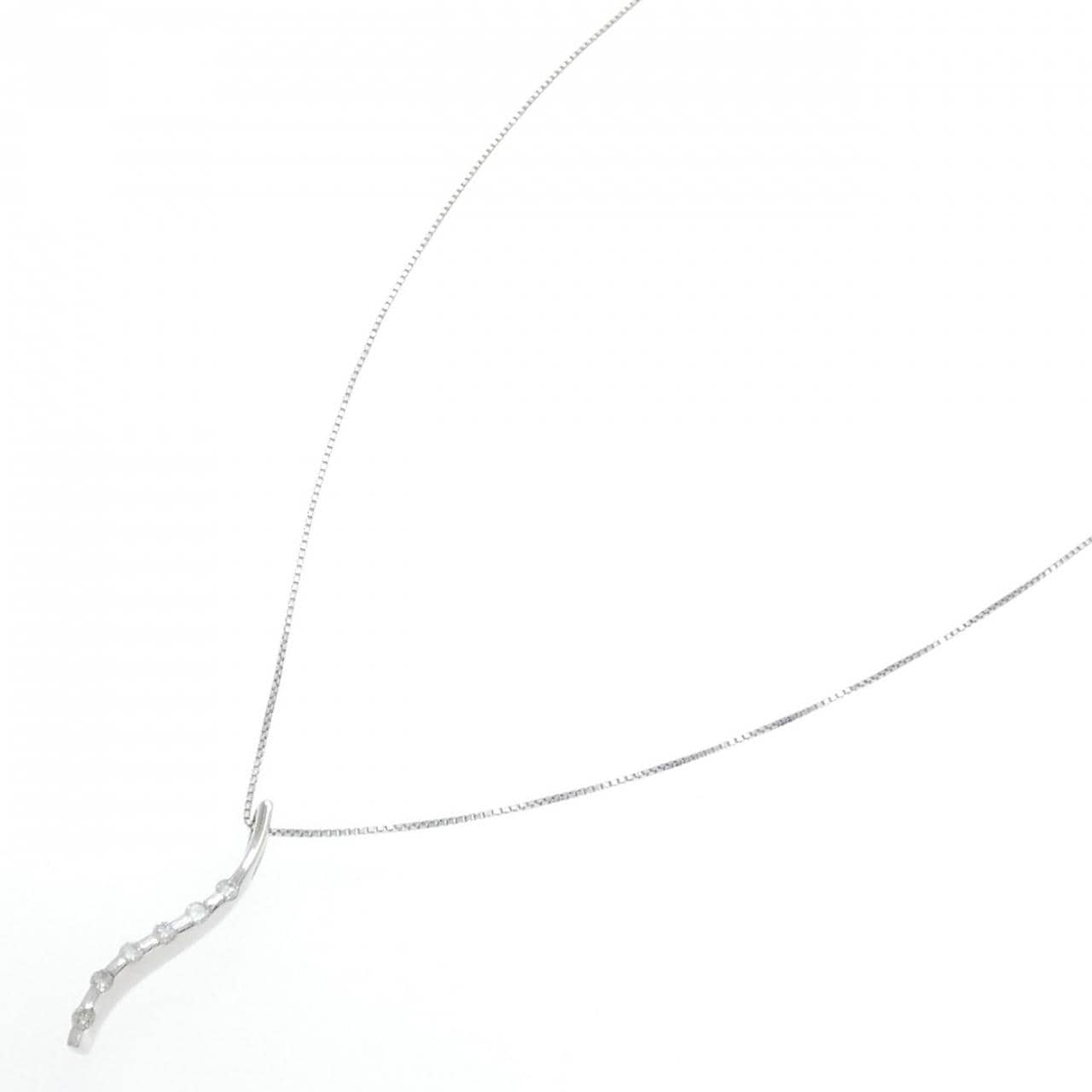 K18WG ダイヤモンド ネックレス 0.10CT