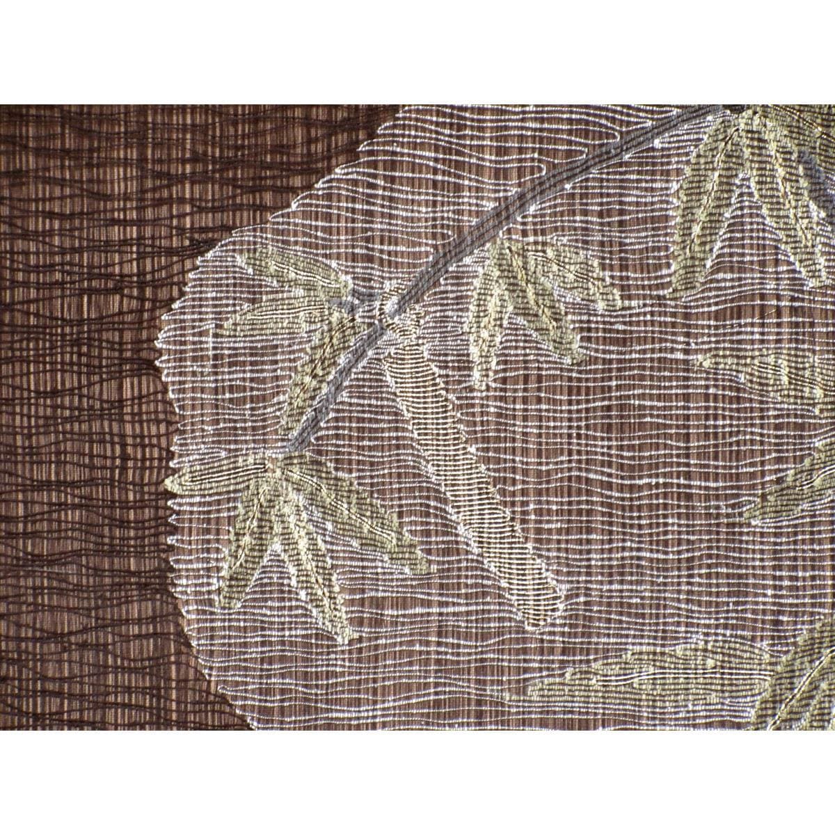 夏袋帯　紬透かしすくい織