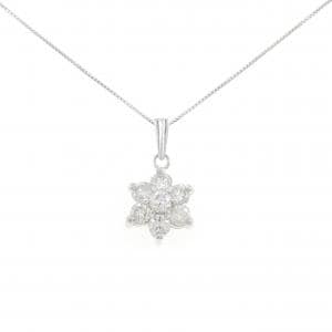 PT900/PT850 フラワー ダイヤモンド ネックレス 1.04CT
