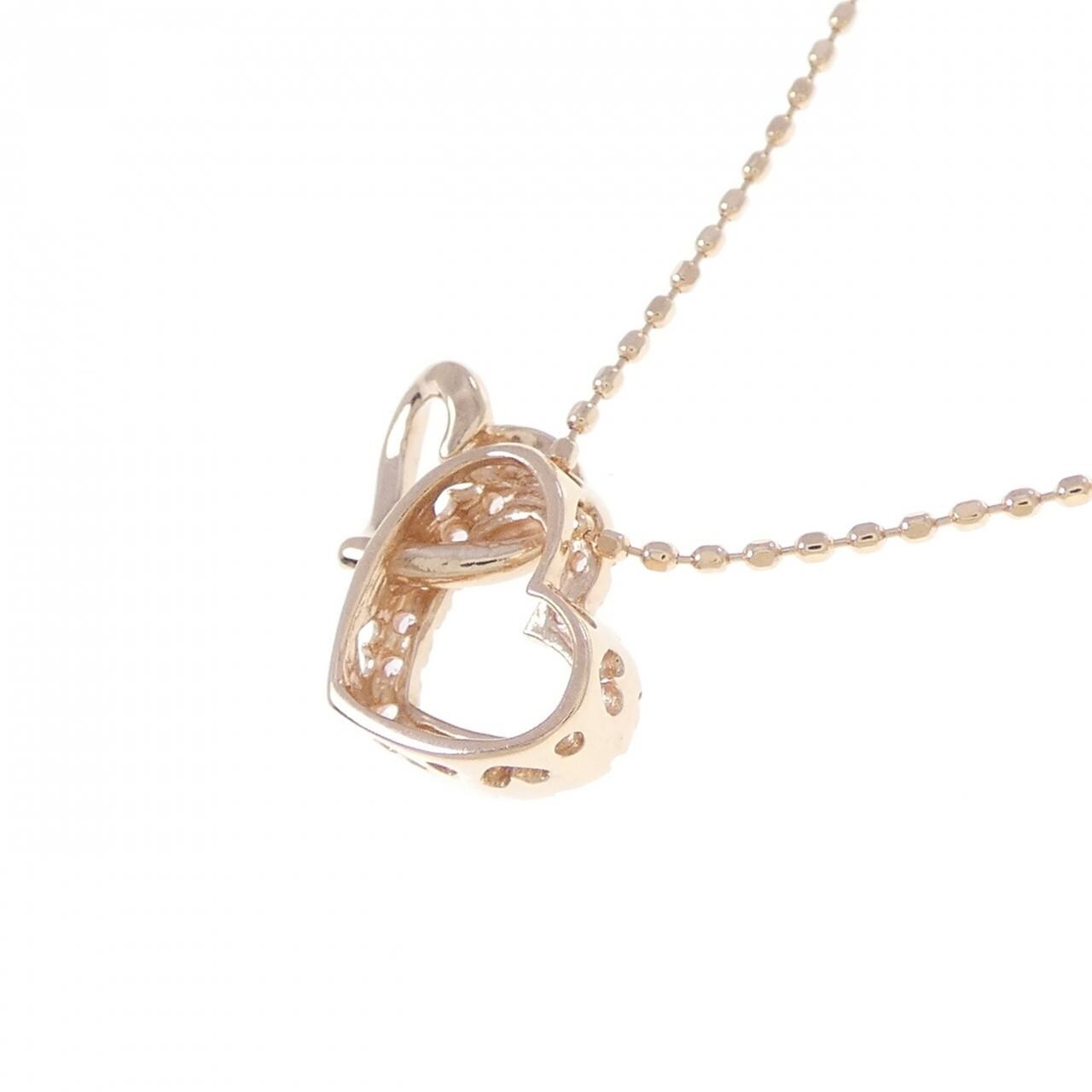 K10PG ハート サファイヤ ネックレス