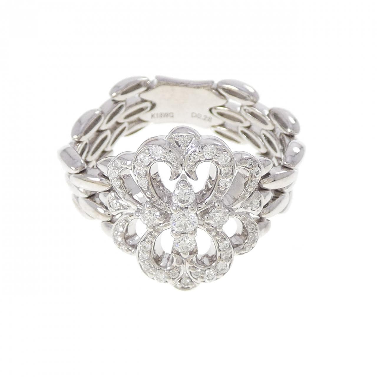K18WG ダイヤモンド リング 0.28CT