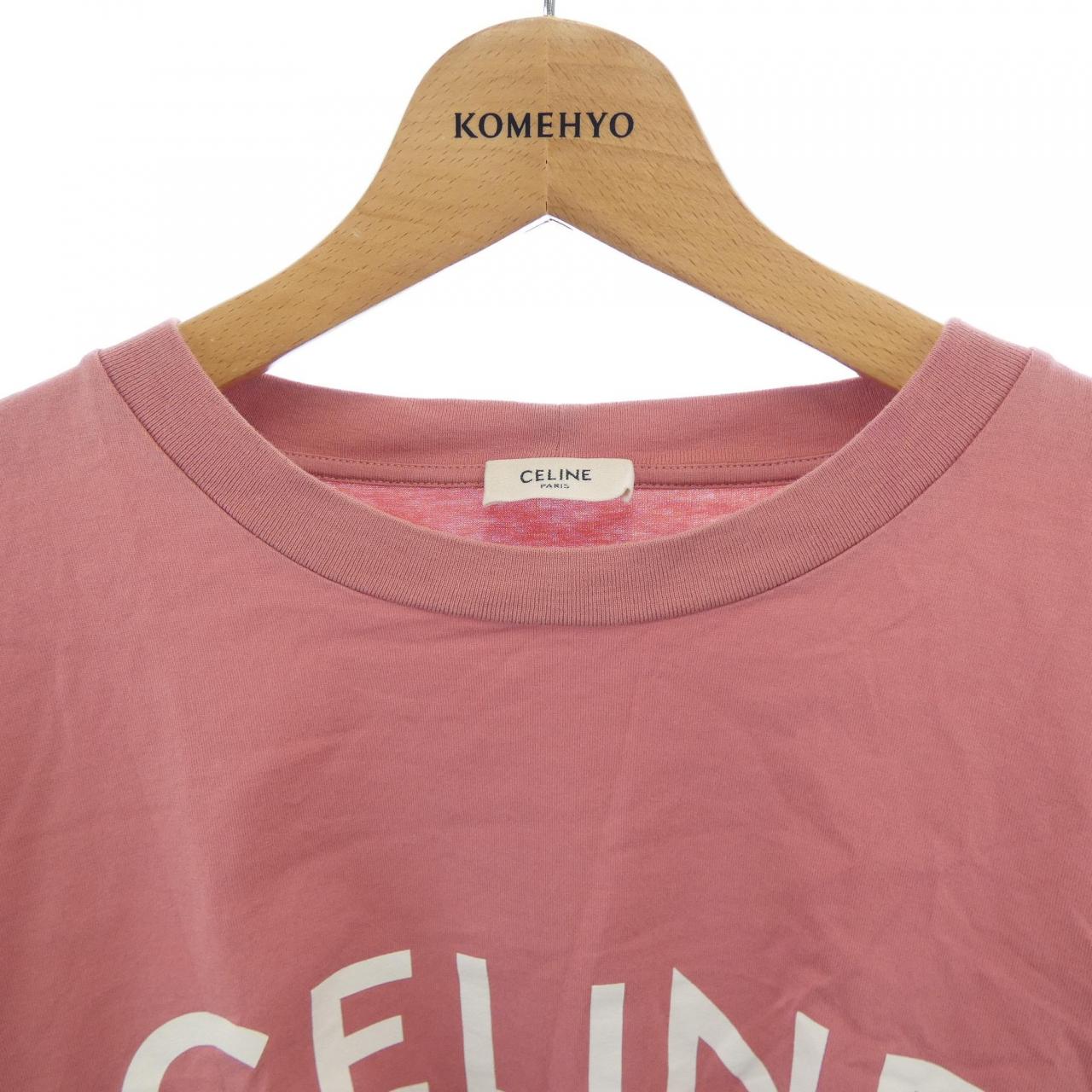 セリーヌ CELINE CELINEプリント クロップドTシャツ 2X761671Q Tシャツ