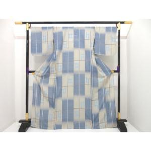 単衣　【撫松庵】紗織小紋