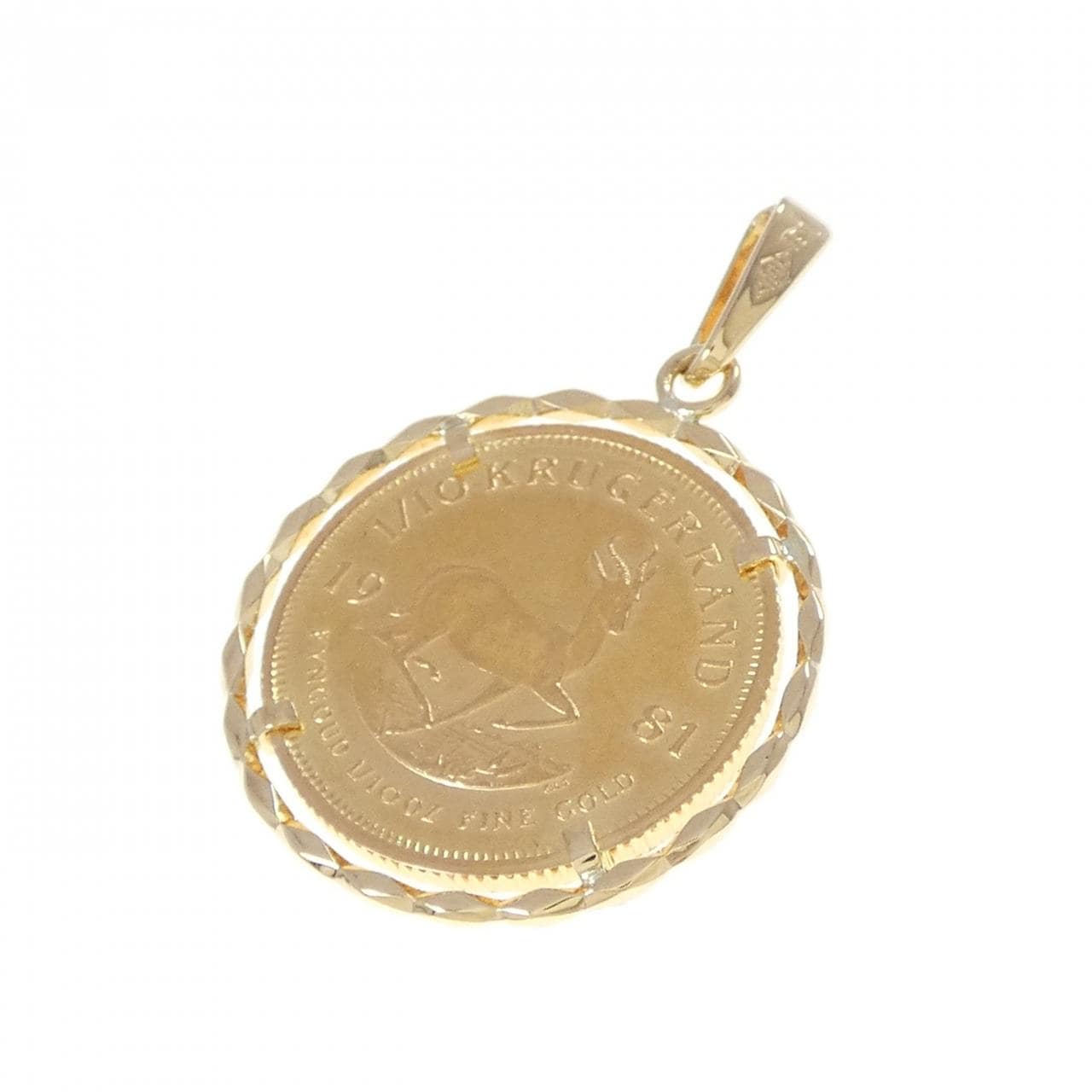 750YG(枠) コイン ペンダント