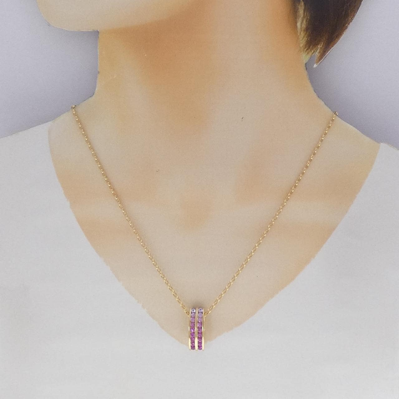 K18YG サファイヤ ネックレス 2.41CT