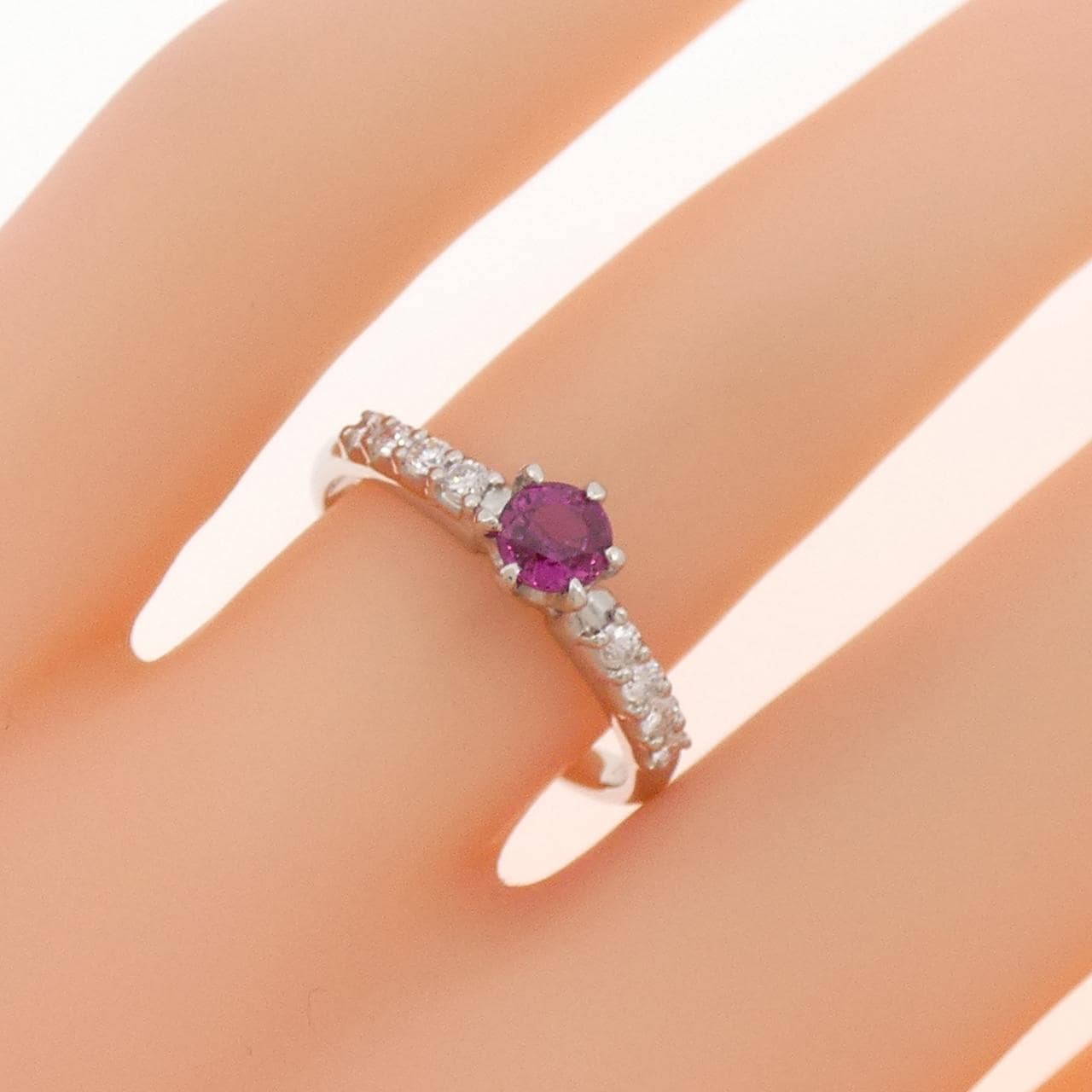 PT900 ルビー リング 0.39CT