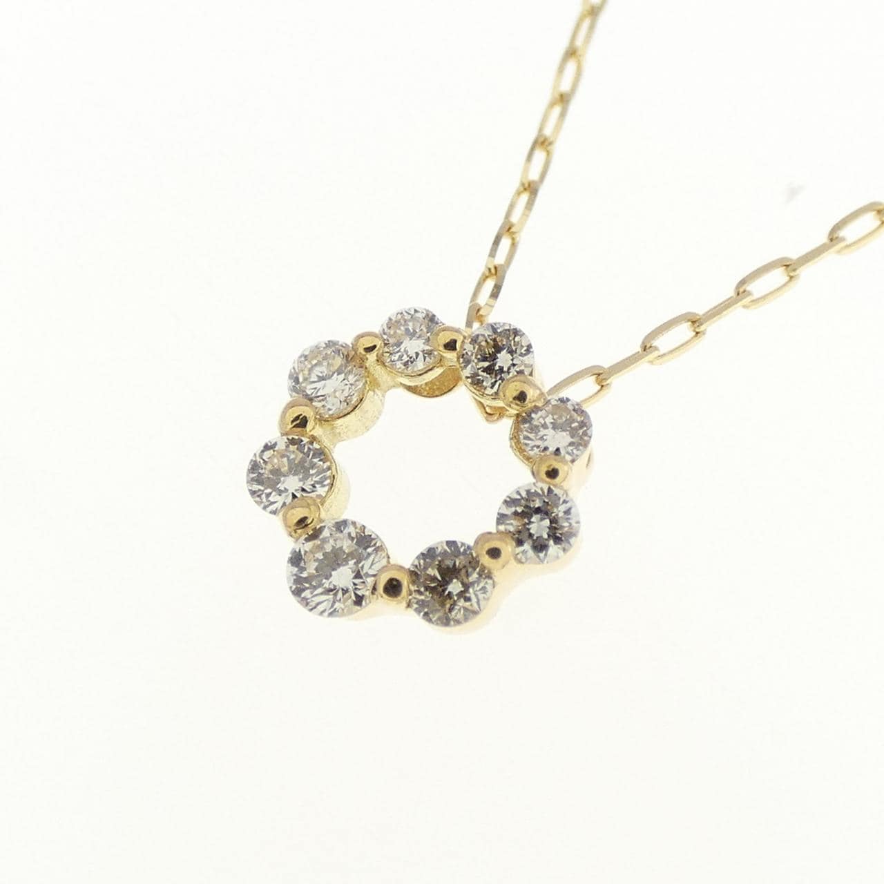 【新品】K18YG ダイヤモンド ネックレス 0.10CT