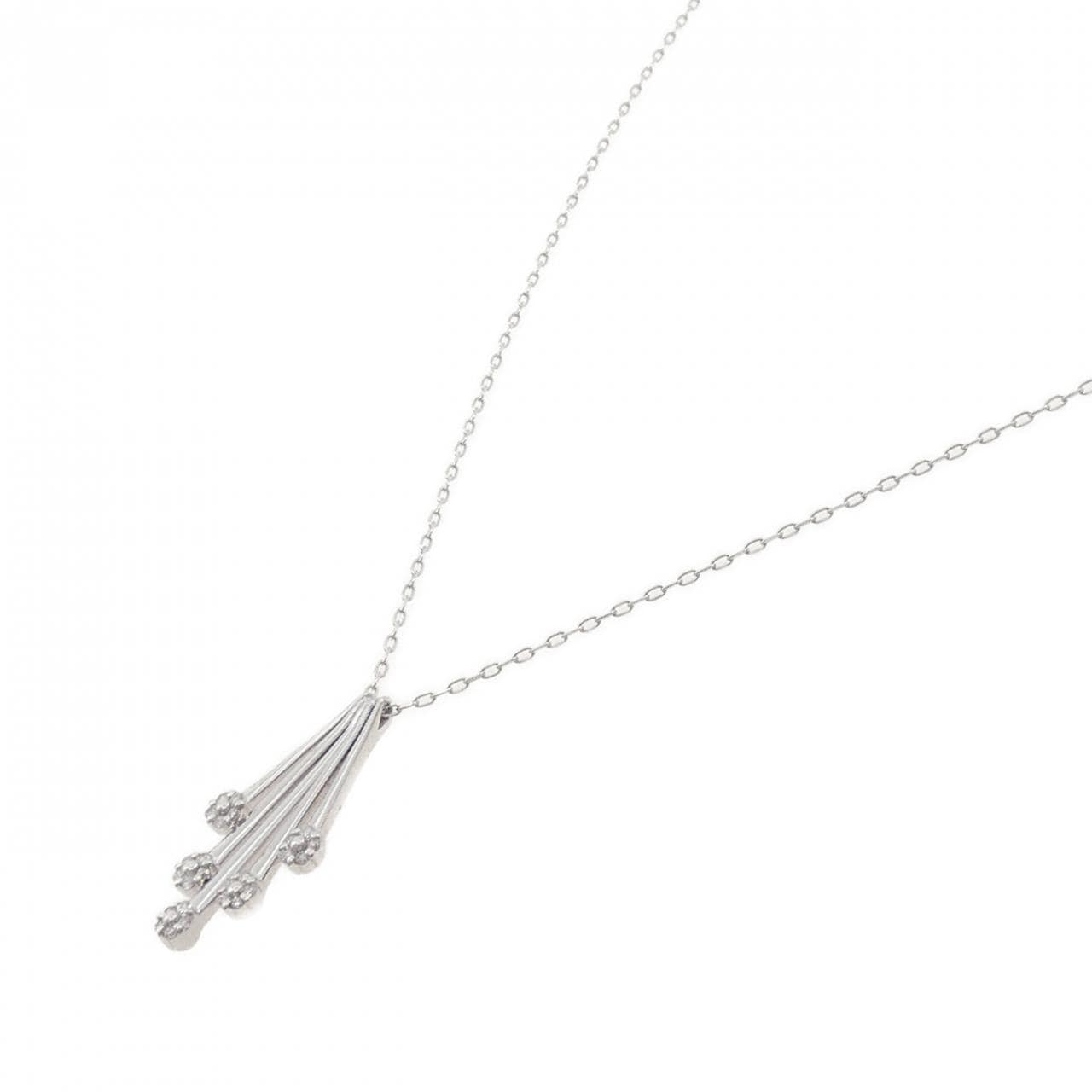 K18WG ダイヤモンド ネックレス 0.15CT