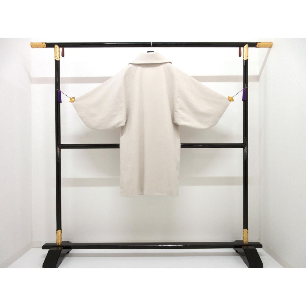 【新品】お洒落コート　カシミヤ混　ロール衿