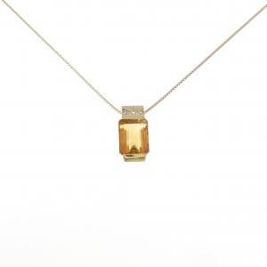 K18YG シトリン ネックレス