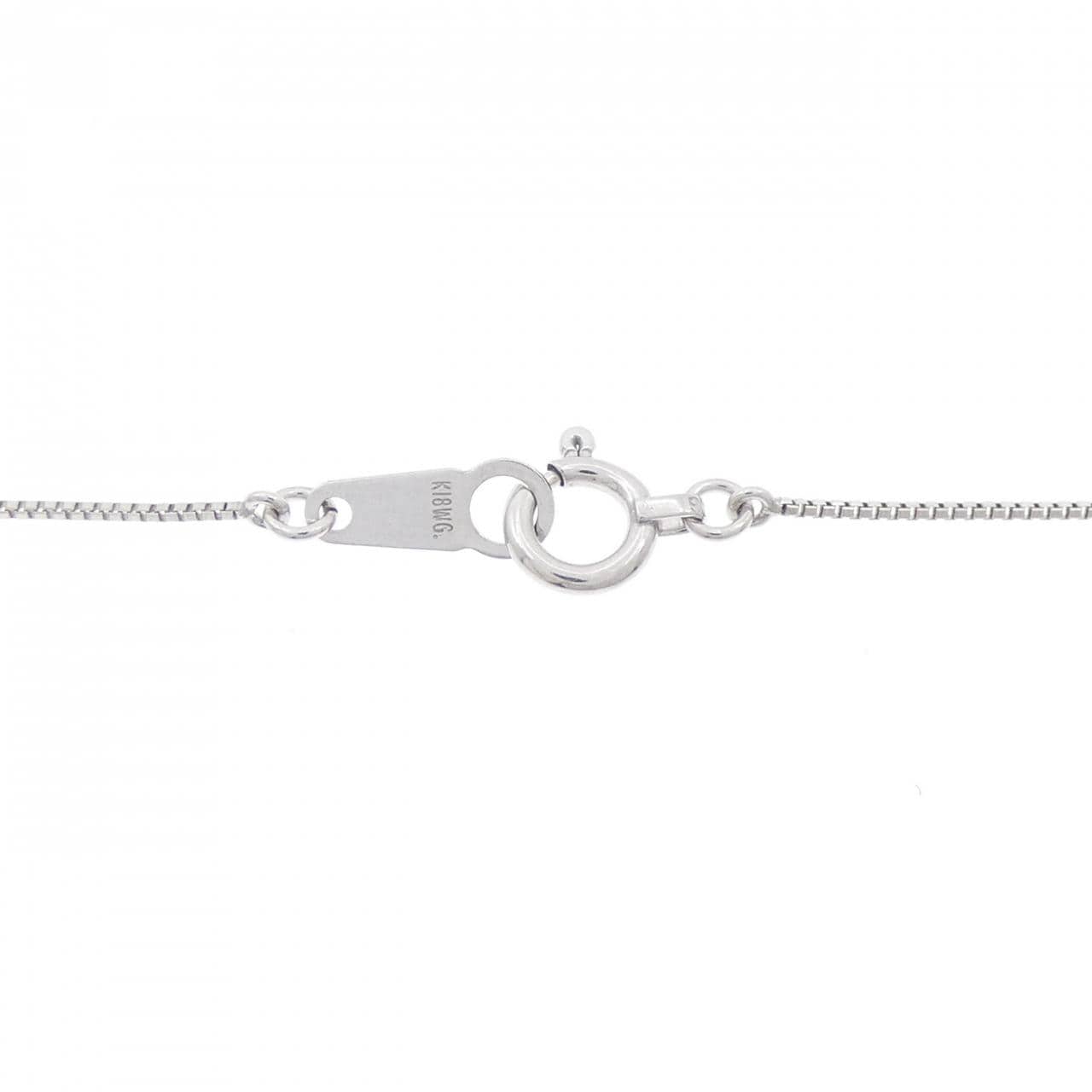 K18WG ダイヤモンド ネックレス 0.18CT