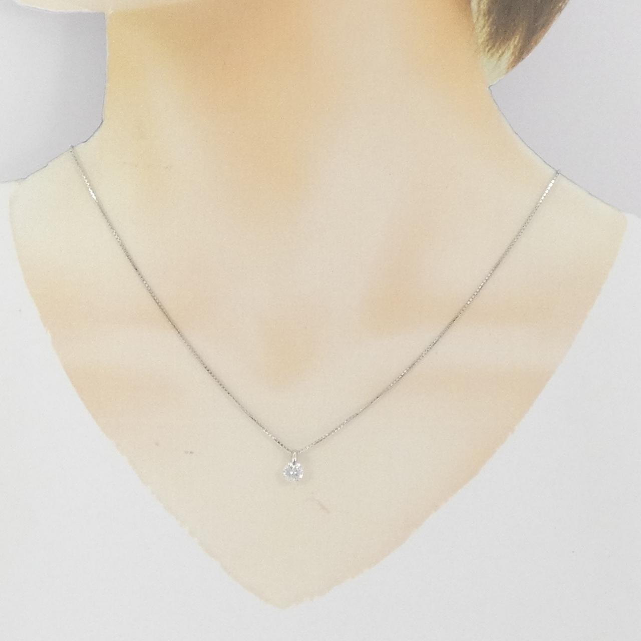 PT900 ソリティア ダイヤモンド ネックレス 0.52CT