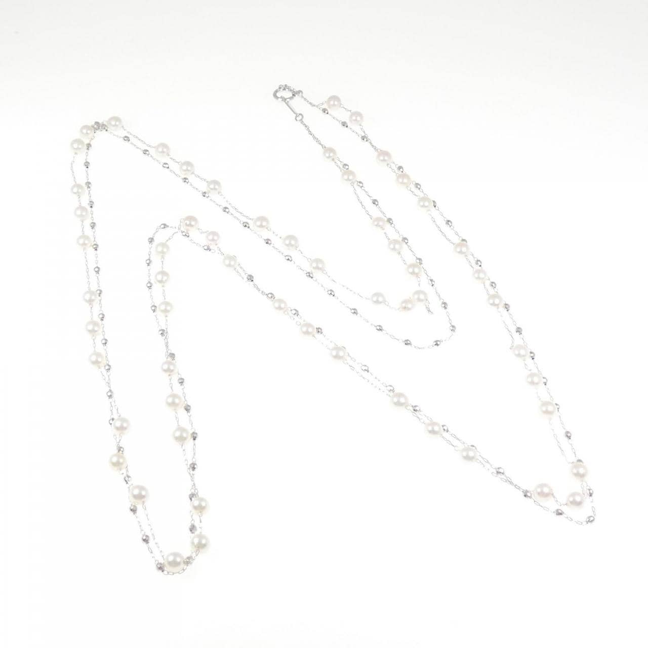 K18WG アコヤパール ネックレス