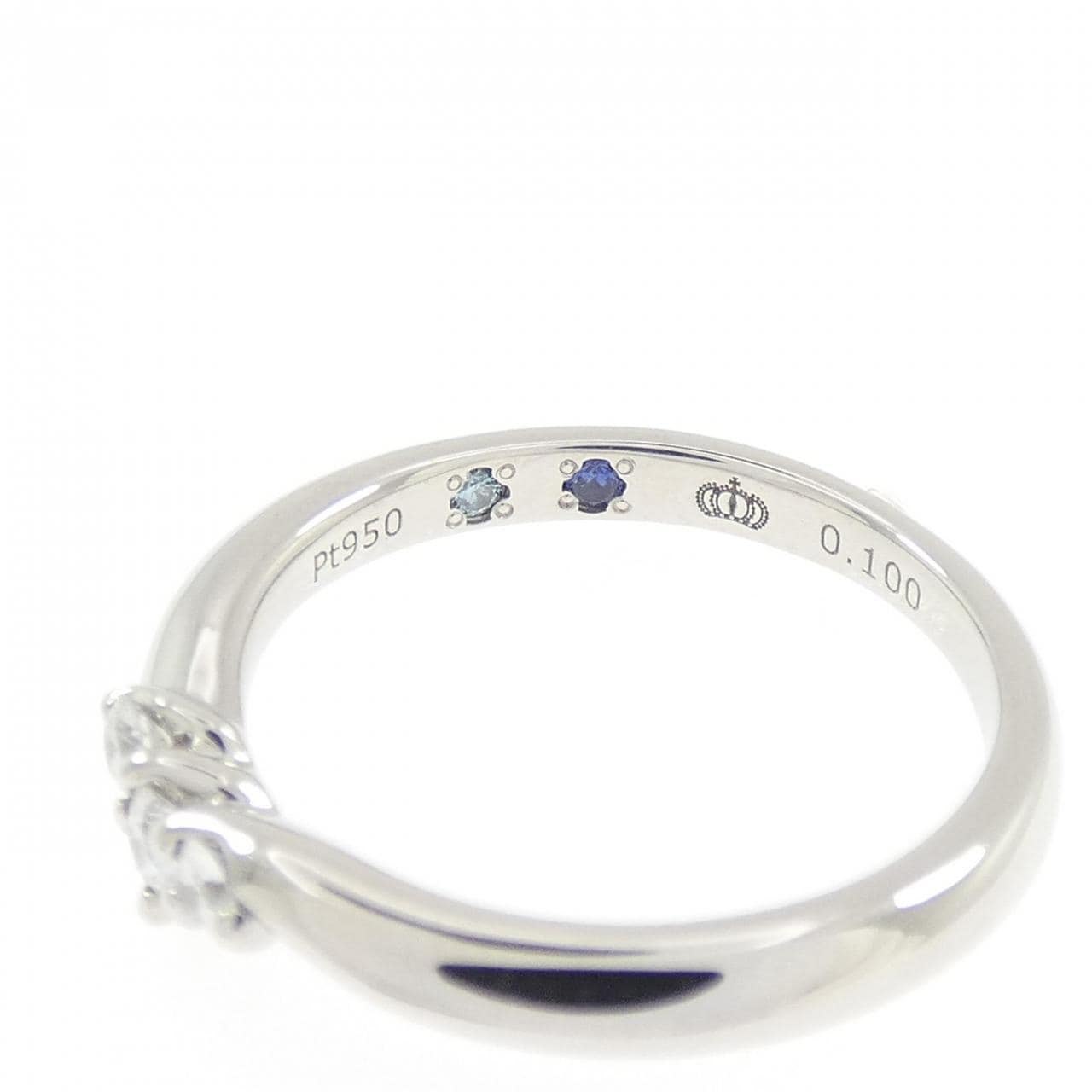 PT950 ダイヤモンド ピンキーリング 0.100CT