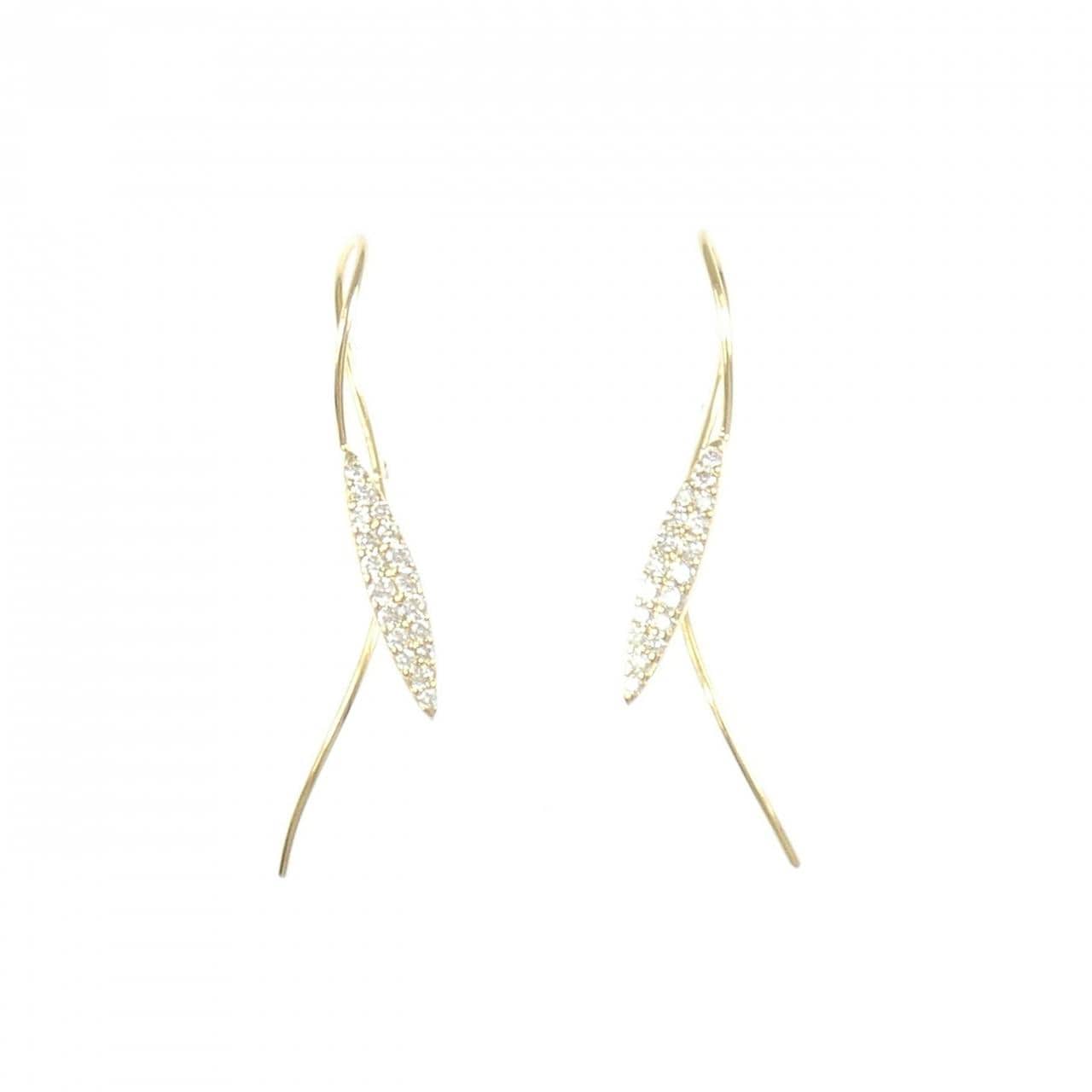 K18YG ダイヤモンド ピアス 0.26CT