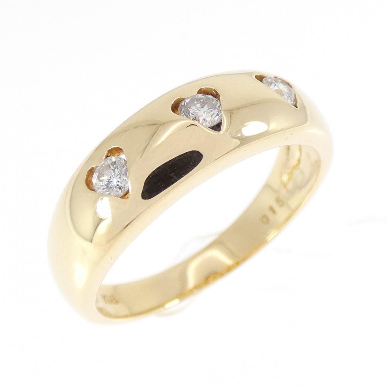 K18YG ハート ダイヤモンド リング 0.15CT