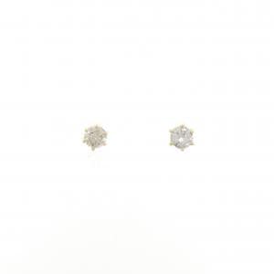 K18YG ソリティア ダイヤモンド ピアス 0.40CT