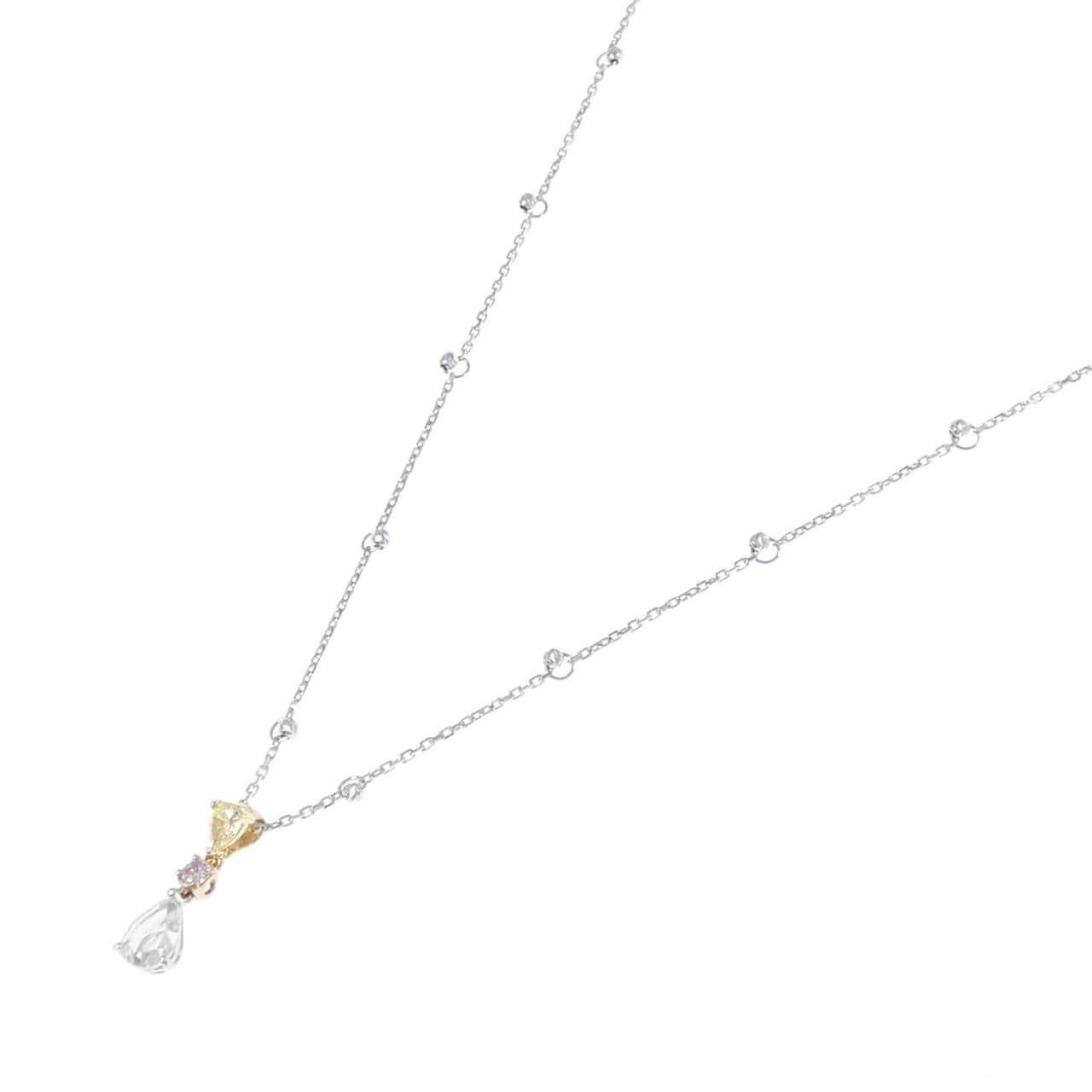 K18スリーカラー ダイヤモンド ネックレス 0.86CT