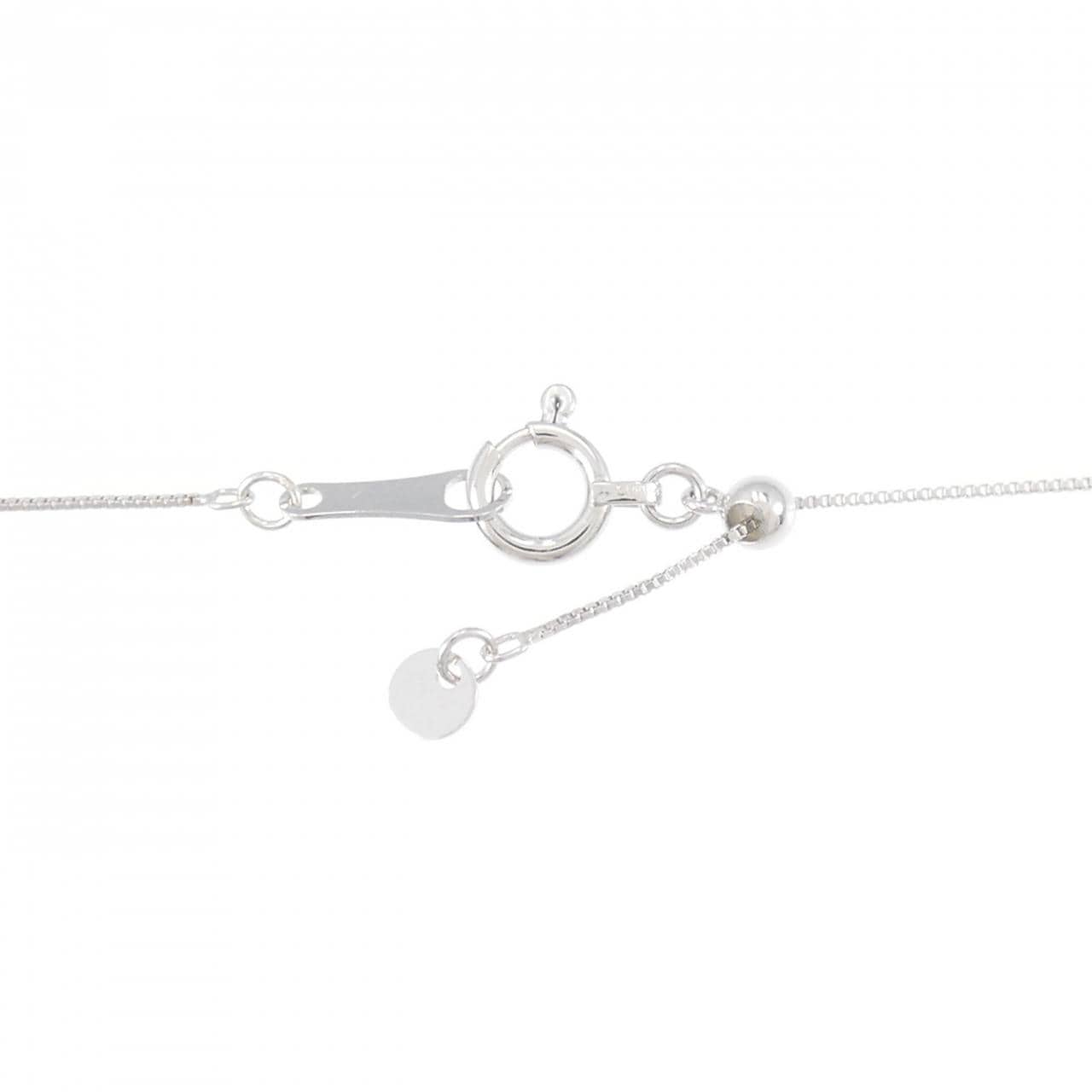 K18WG ソリティア ダイヤモンド ネックレス 0.15CT