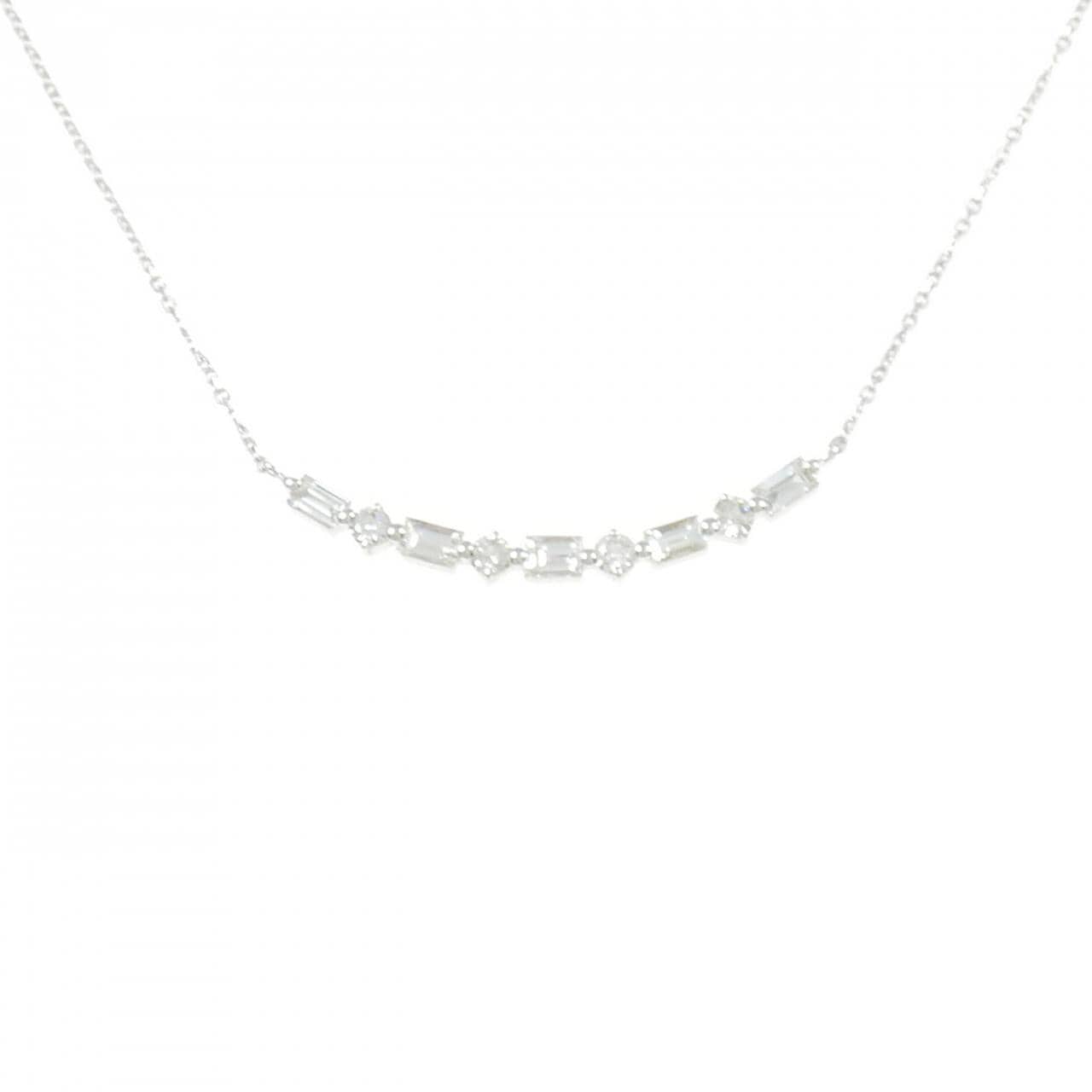 K18WG ダイヤモンド ネックレス 0.33CT