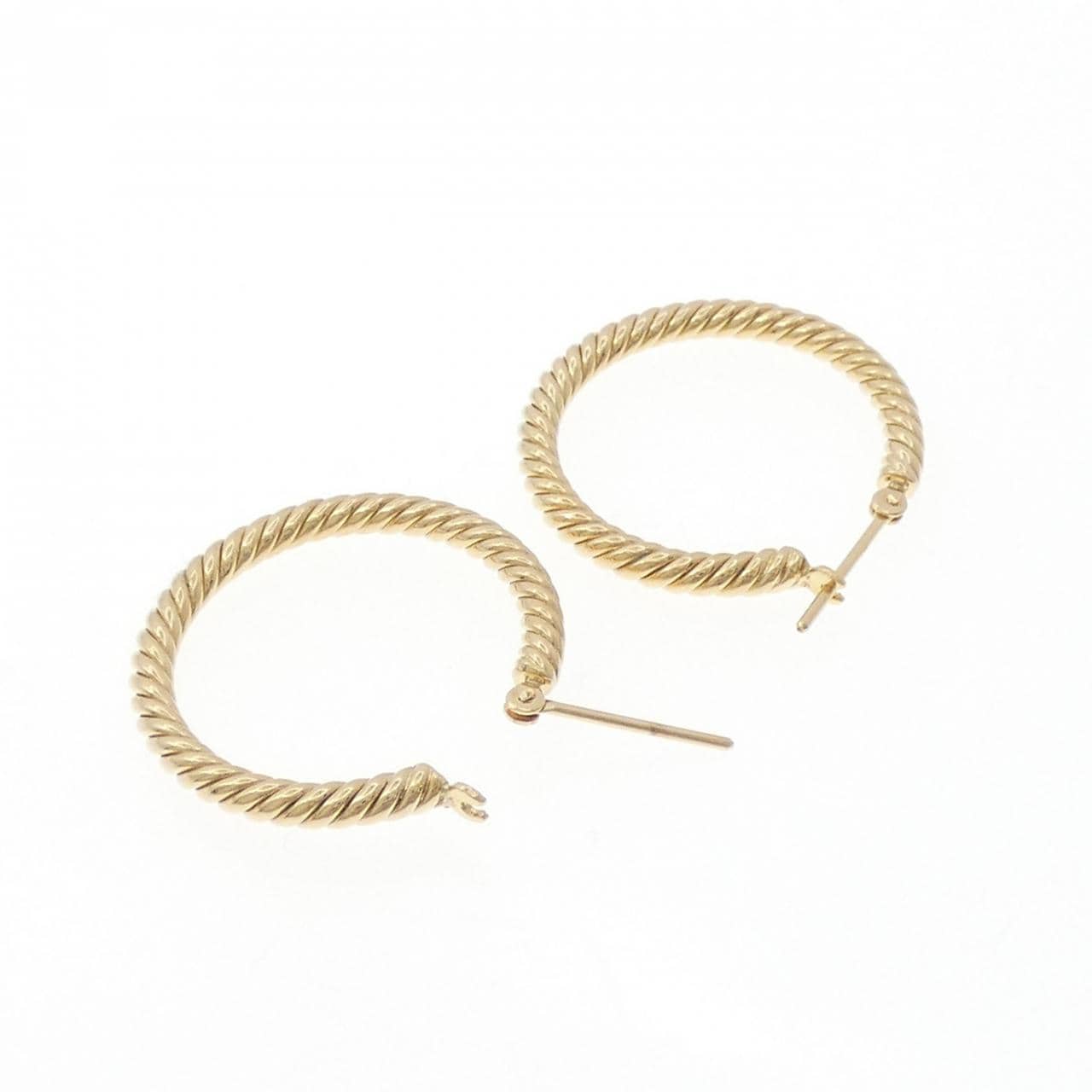 K18YG フープ ピアス