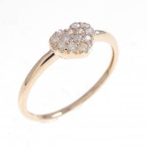 K10PG ハート ダイヤモンド リング 0.11CT