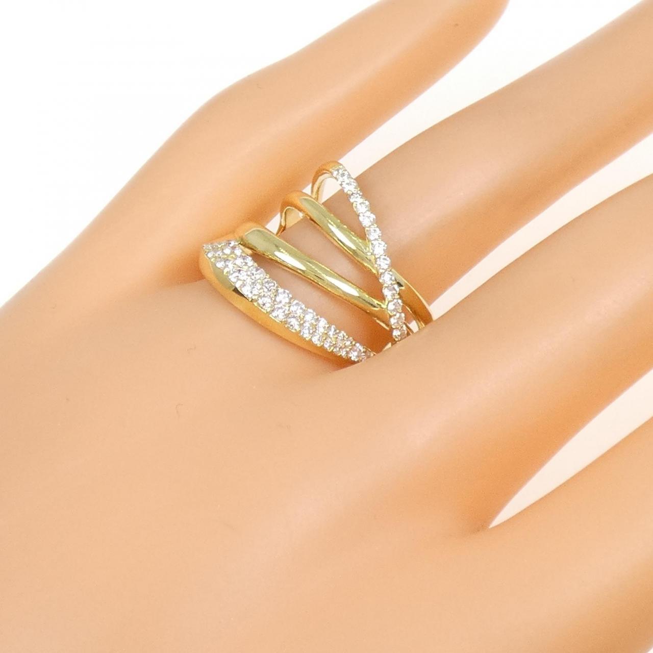 【新品】K18YG ダイヤモンド リング 0.58CT