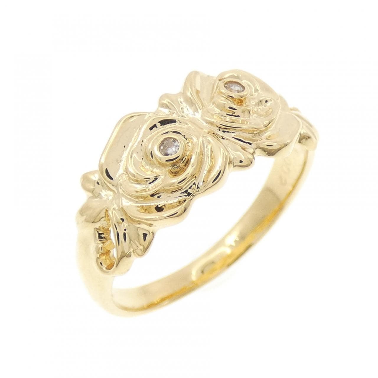 K18YG ローズ ダイヤモンド リング 0.02CT